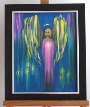 obraz olejny Anioł abstrakcja religia  