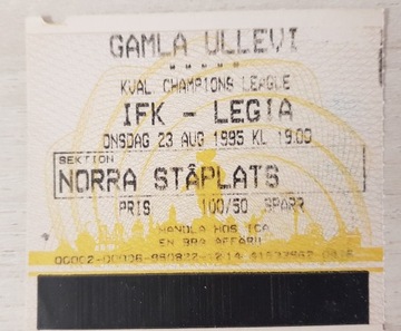 IFK GOETEBORG - LEGIA WARSZAWA 1995