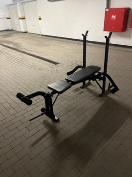 Ławka do ćwiczeń+sztanga x2+obciążenie 60kg-zestaw