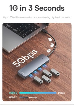 NOWY Baseus Usb Hub 4 Port Usb 3 0