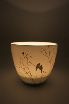 LAMPION Świecznik swiateczny porcelana tealight 