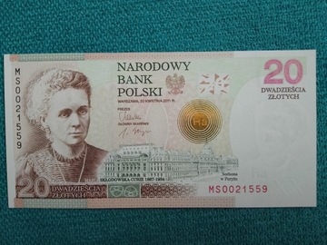 20 złotych 2011- Maria Skłodowska-Curie 