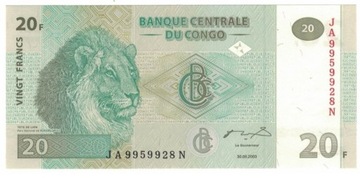 Kongo 20 FRANCS 2003 r