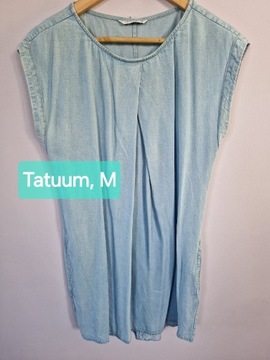 Jeansowa błękitna letnia krótka sukienka, Tatuum 38/M