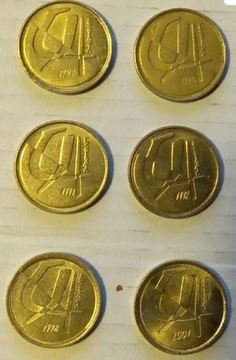 Zestaw monet 5ptas Hiszpania