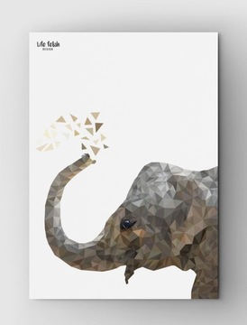 Plakat ze słoniem