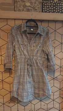 Bluzka koszula tunika taliowana H&M 42