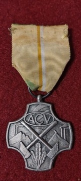 Medal Związków Zawodowych Górników Belgia srebrny 
