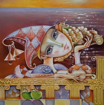 Tetiana Tormina "Zapomniane skrzypce" obraz 40×40
