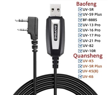 Kabel do programowania Baofeng Quansheng i inne