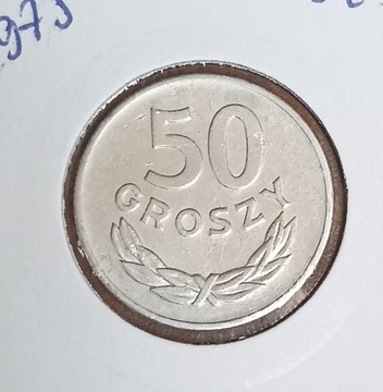 2 monety 50gr 1975 1976 bez znaku mennicy