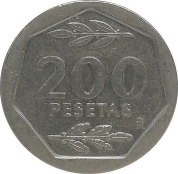 Hiszpania 200 pesetas 1986, KM#829