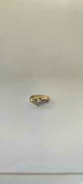 Piękny złoty pierścionek p750 2,82g 18mm