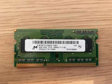 Ram SO-DIMM DDR3L 1600 4GB MT8KTF51264HZ-1G6E1