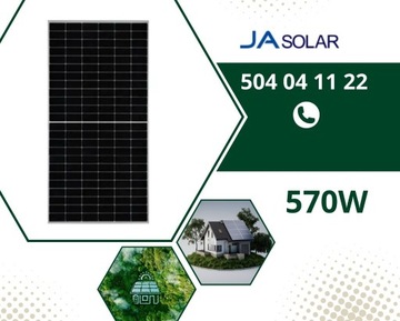 Panele Fotowoltaiczne 570W Moduł PV JA Solar JAM72D40-570/MB_SF