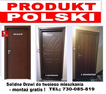 Drzwi z montażem zewnętrzne -wejściowe POLSKIE