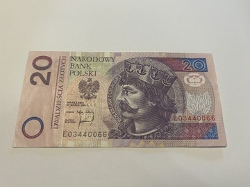 Banknot 20 zł 1994 seria eo