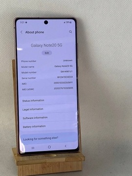 Note 20 5G ze Snapdragonem 865+ stan bdb