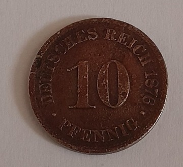 MONETA 10 PFENNIG 1876 NIEMCY 