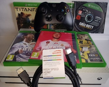 KONSOLA XBOX ONE S 1TB ORYG. PAD 6 GIER FIZYCZNYCH