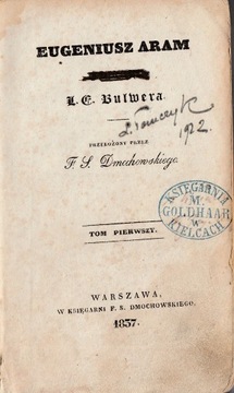 Eugeniusz Aram Bulwer M Goldhaar Kielce Żydzi 1837