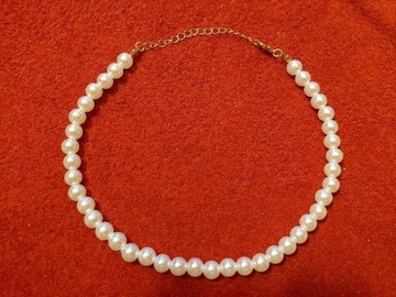 Białe perły - naszyjnik ze sztucznych pereł