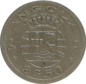 Angola 2,5 escudos 1953, KM#77