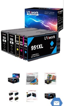 Uniwork Wkład atramentowy do HP 950XL 951XL  5pack