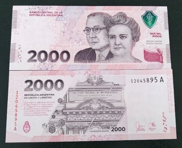 Argentyna 2000 pesos 2023 UNC