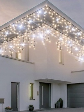 Lampki choinkowe na dach/ścianę - sople-deszcz