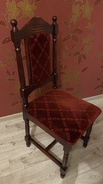 Krzesła welurowe 6 sztuk