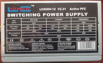 Zasilacz LC Power LC600-12 v 2.31 600W