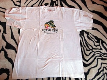 Koszulka ,tshirt - WĘDKARZ POLSKI logo okoń,r. xxl