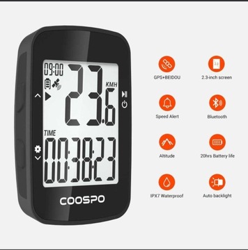 Coospo BC26 bezprzewodowy licznik GPS Bluetooth