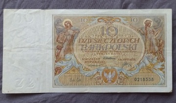 Banknot 10zl - 1929r. seria GX