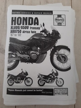Honda Transalp, Africa - serwisówka service manual