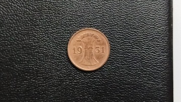 Niemcy Weimar 1 Reichspfennig 1931 E.rzadkie