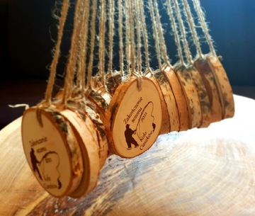 Medal drewniany grawer sznurek