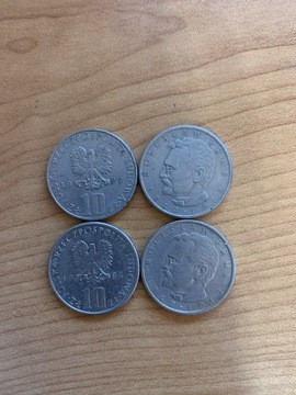4 monety 10 zł Bolesław Prus r. 84/82/77