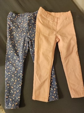 Spodnie dziewczęce rozmiar 98-104 dwie sztuki