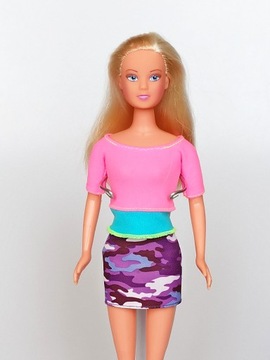 Lalka Steffi w ubrankach Barbie modna zgina nogi