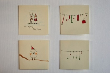 Kartki świąteczne zestaw Boże Narodzenie handmade