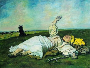 "Babie Lato" wg J. Chełmońskiego malarstwo obraz