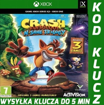 Crash Bandicoot N. Sane Trilog XBOX I SERIES KLUCZ