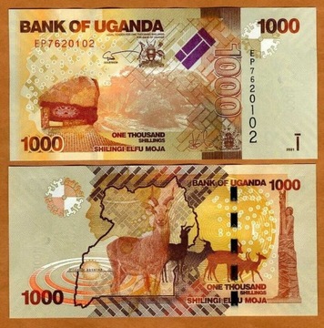 UGANDA 1000 SZYLINGÓW 2017 UNC