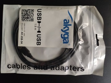 !!! Kabel USB A / USB B 1.8m AK-USB-04 !!!