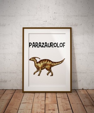 Plakat dinozaur Parazaurolof format A3 (30x40 cm)