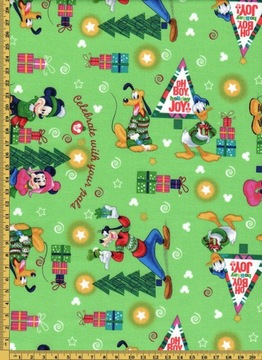 Tkanina bawełna Christmas Mickey Miki 1m # 4175