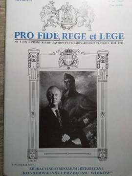 Pro Fide, Rege et Lege nr 1(15) 1993 r.