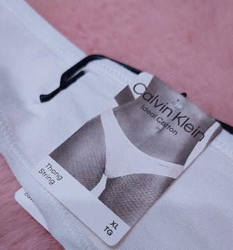 Calvin Klein CK stringi damskie nowe XL Białe 